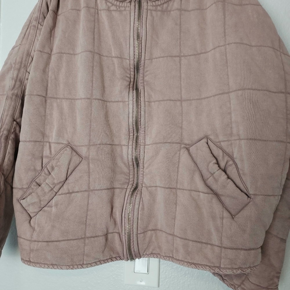 Free People Dolman Quilted Knit Jacket Oversized Medium - Picture 5 of 16